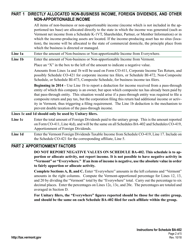 Instructions for Schedule BA-402 Apportionment &amp; Allocation Schedule - Vermont, Page 2