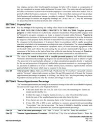 Instructions for Schedule BA-402 Apportionment &amp; Allocation Schedule - Vermont, Page 4