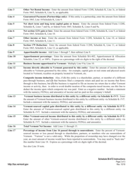 Instructions for Schedule BI-472 Non-composite Schedule - Vermont, Page 2