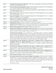 Instructions for Schedule BI-473 Composite Schedule - Vermont, Page 2