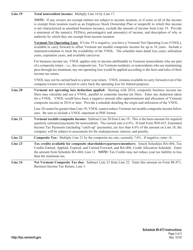 Instructions for Schedule BI-473 Composite Schedule - Vermont, Page 3