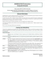 Document preview: Instructions for Schedule BI-473 Composite Schedule - Vermont