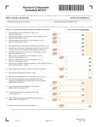 Schedule BI-473 Composite Schedule - Vermont