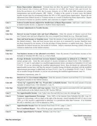 Instructions for VT Form CO-411 Corporate Income Tax Return - Vermont, Page 8