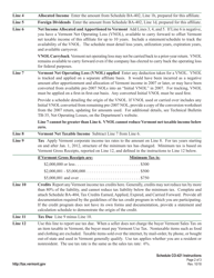 Instructions for Schedule CO-421 Unitary Affiliate Schedule - Unitary Filing Only - Vermont, Page 2