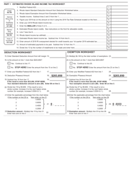 Form RI-1040ES Resident and Nonresident Estimated Payment Coupon - Rhode Island, Page 2