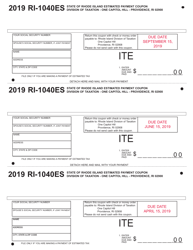 Form RI-1040ES Resident and Nonresident Estimated Payment Coupon - Rhode Island, Page 3