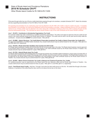 Schedule CR-PT Other Rhode Island Credits for Ri-1065 &amp; Ri-1120s - Rhode Island, Page 2