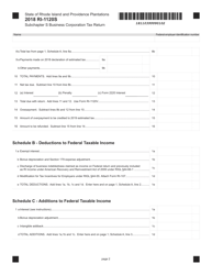 Form RI-1120S Subchapter S Business Corporation Tax Return - Rhode Island, Page 2