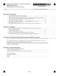 Form T-74 Banking Institution Excise Tax Return - Rhode Island, Page 2