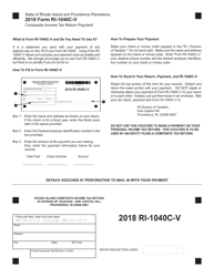 Document preview: Form RI-1040C-V Composite Income Tax Return Payment - Rhode Island