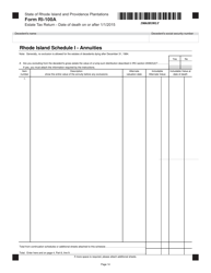 Form RI-100A Estate Tax for Decedents With a Date of Death on or After January 1, 2015 - Rhode Island, Page 14