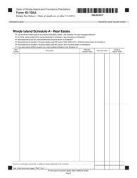 Form RI-100A Estate Tax for Decedents With a Date of Death on or After January 1, 2015 - Rhode Island, Page 5