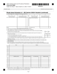 Form RI-100A Estate Tax for Decedents With a Date of Death on or After January 1, 2015 - Rhode Island, Page 7