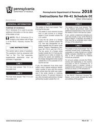 Document preview: Instructions for Form PA-41 Schedule OI Other Information - Pennsylvania