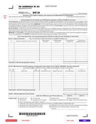 Form PA-40 Schedule W-2S Wage Statement Summary - Pennsylvania