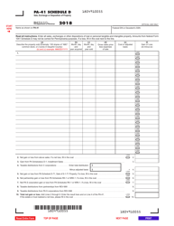 Form PA-41 Schedule D Sale, Exchange or Disposition of Property - Pennsylvania
