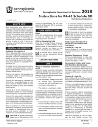 Form PA-41 Schedule DD Distribution Deductions - Pennsylvania, Page 3