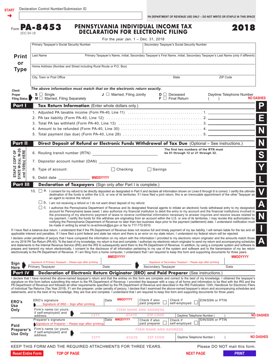 Printable Pa Tax Forms