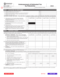 Form REV-1630F Underpayment of Estimated Tax by Fiduciaries - Pennsylvania