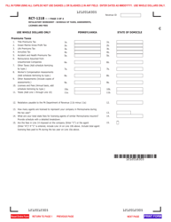 Form RCT-121B Gross Premiums Tax - Foreign Life or Foreign Title Insurance Companies - Pennsylvania, Page 3