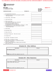 Document preview: Form REV-860 C-5 Schedule of Taxes - Pennsylvania