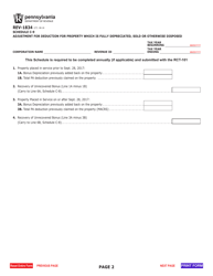 Form REV-1834 Schedule C-8 Adjustment for Bonus Depreciation - Pennsylvania, Page 2