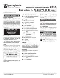 Form PA-20S (PA-65 P/M/D) Partner/Member/ Shareholder Directory - Pennsylvania, Page 3