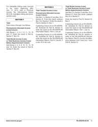 Form PA-20S (PA-65 M) Schedule M Reconciliation of Federal-Taxable Income (Loss) to Pa-Taxable Income (Loss) - Pennsylvania, Page 11