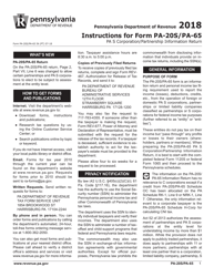 Form PA-20S (PA-65) Corporation/Partnership Information Return - Pennsylvania, Page 5