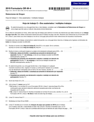 Formulario 150-101-402-5 (OR-W-4) Certificado De Asignacion De Retencion De Empleados - Oregon (Spanish), Page 4