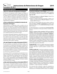 Formulario 150-101-402-5 (OR-W-4) Certificado De Asignacion De Retencion De Empleados - Oregon (Spanish), Page 5