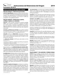 Formulario 150-101-402-5 (OR-W-4) Certificado De Asignacion De Retencion De Empleados - Oregon (Spanish), Page 7