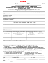 Form DTE1 &quot;Complaint Against the Valuation of Real Property&quot; - Ohio