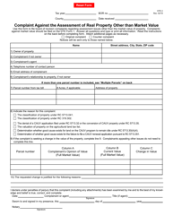 Form DTE2 Complaint Against the Assessment of Real Property Other Than Market Value - Ohio