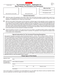 Document preview: Form DTE24 Tax Incentive Program " Application for Real Property Tax Exemption and Remission - Ohio