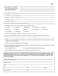 Form DTE24 Tax Incentive Program &quot; Application for Real Property Tax Exemption and Remission - Ohio, Page 2