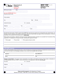 Document preview: Form MNP FBP Request to File by Paper - Ohio