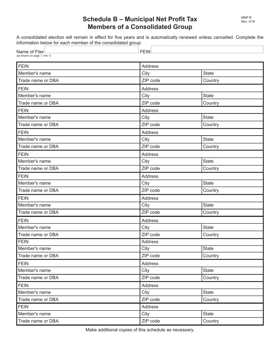Form MNP R Fill Out, Sign Online and Download Fillable PDF, Ohio