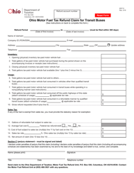 Document preview: Form MVF-9 Ohio Motor Fuel Tax Refund Claim for Transit Buses - Ohio