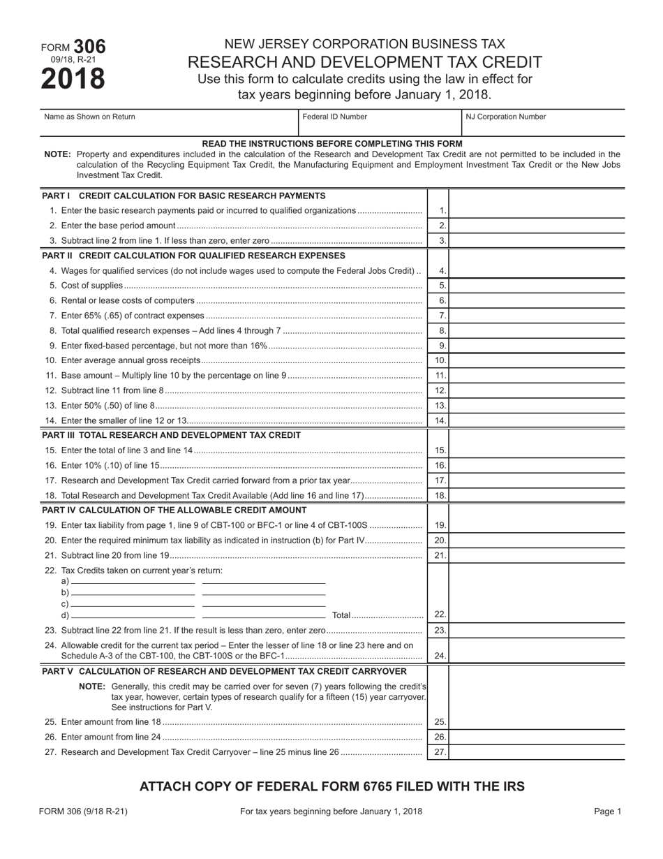 Form 306 - 2018 - Fill Out, Sign Online and Download Fillable PDF, New ...