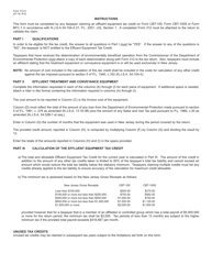 Form 312 Effluent Equipment Tax Credit - New Jersey, Page 3