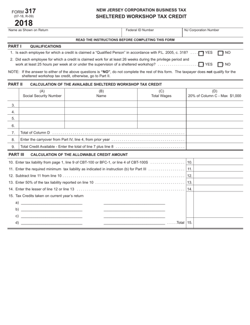 Form 317 Download Fillable PDF Or Fill Online Sheltered Workshop Tax 