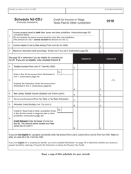 Document preview: Form NJ-1040 Schedule NJ-COJ Credit for Income or Wage Taxes Paid to Other Jurisdiction - New Jersey