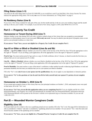 Instructions for Form NJ-1040-HW Property Tax Credit Application and Wounded Warrior Caregivers Credit Application - New Jersey, Page 2