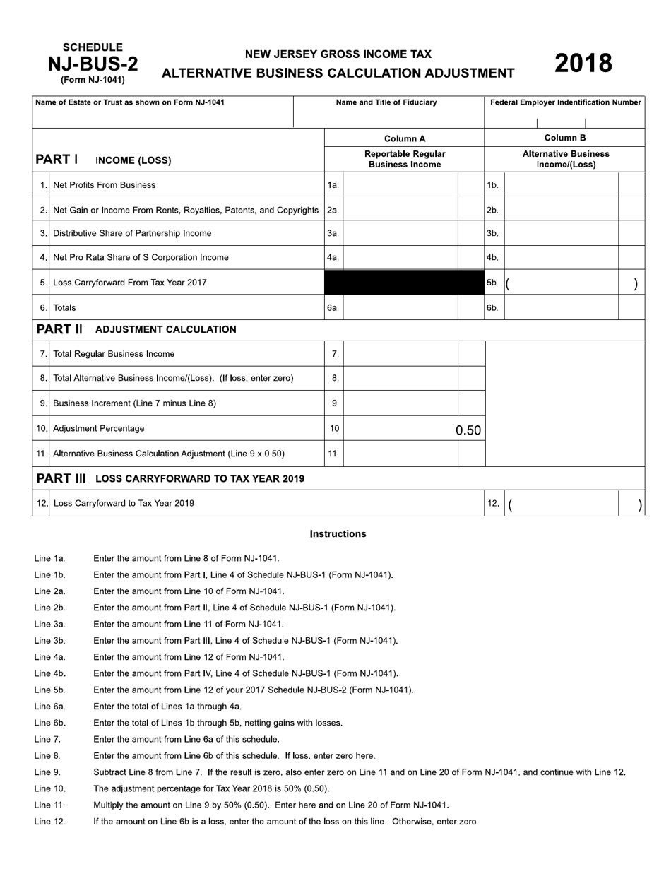 Form NJ-1041 Fiduciary Return - New Jersey, Page 6
