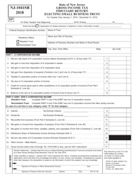 Document preview: Form NJ-1041SB Fiduciary Return Electing Small Business Trust - New Jersey