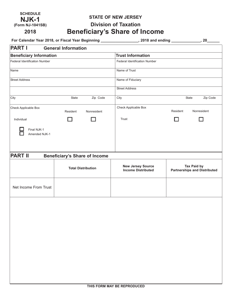 Form NJ-1041SB Fiduciary Return Electing Small Business Trust - New Jersey, Page 6
