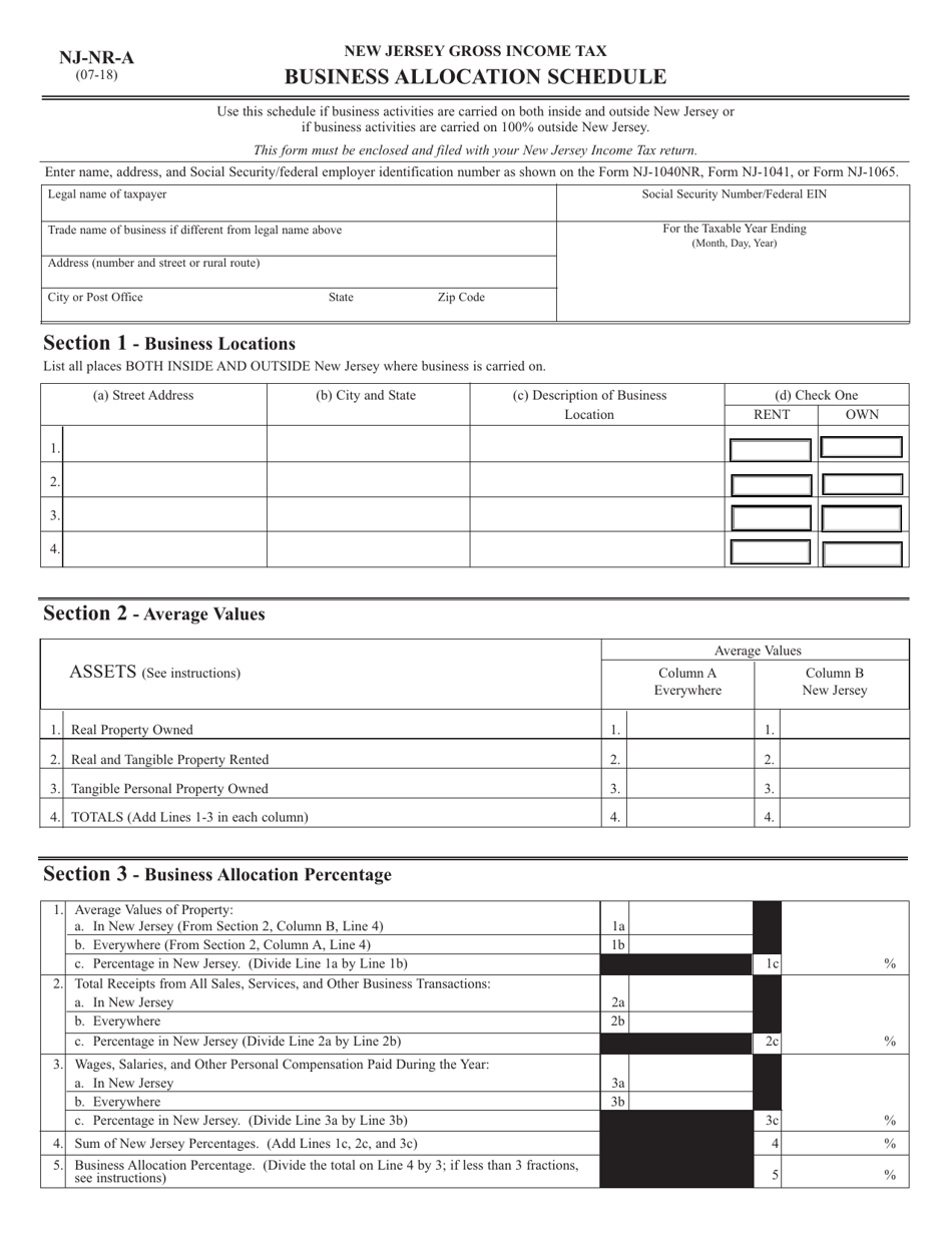 Form NJ-1041SB Fiduciary Return Electing Small Business Trust - New Jersey, Page 7