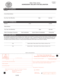 Form GIT/REP-1 Nonresident Seller&#039;s Tax Declaration - New Jersey